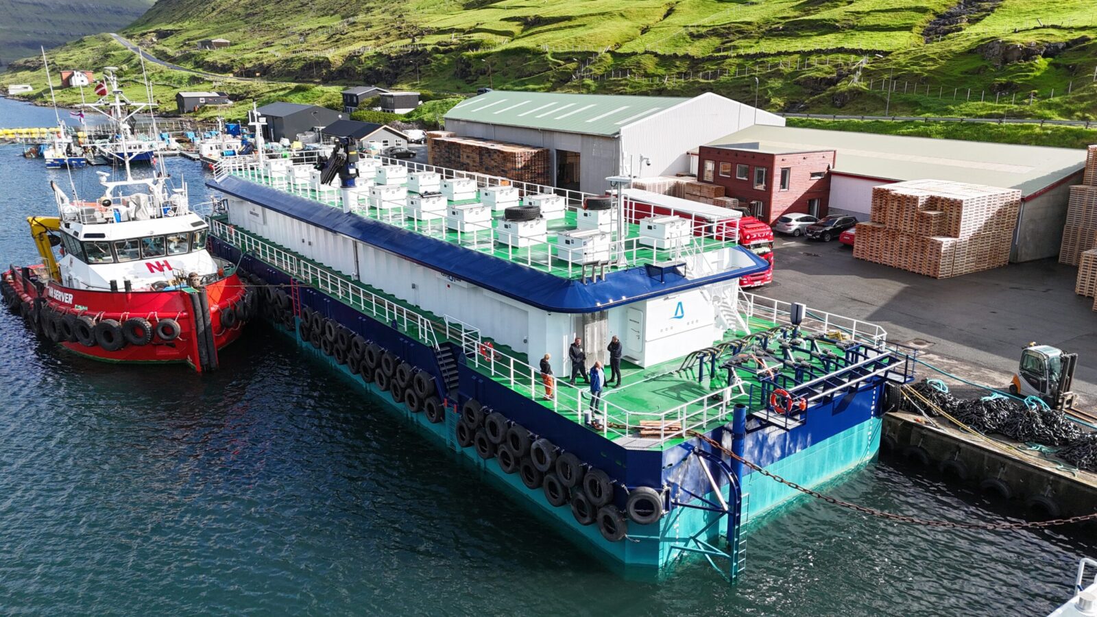 The World’s Largest Feed Barge Arrives In The Faroe Islands