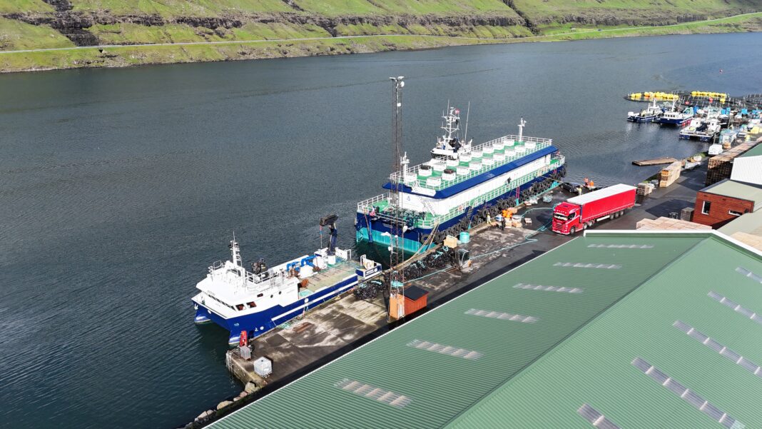 The World’s Largest Feed Barge Arrives In The Faroe Islands